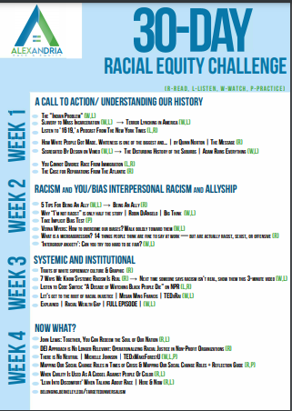 Racial Equity 30-Day Challenge Event Logo
