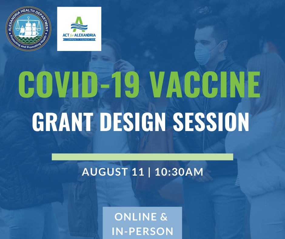 COVID-19 Vaccine Grant Design Session Event Logo