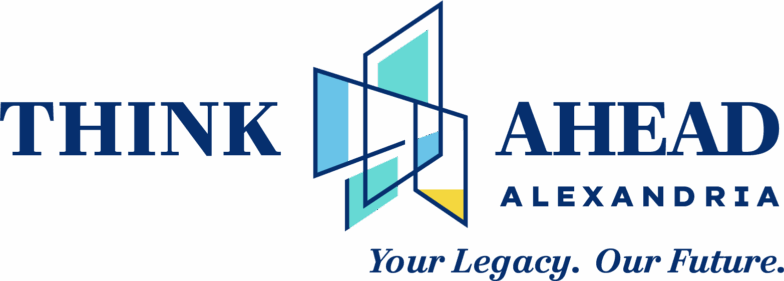 Think Ahead Alexandria: Your legacy. Our Future. logo